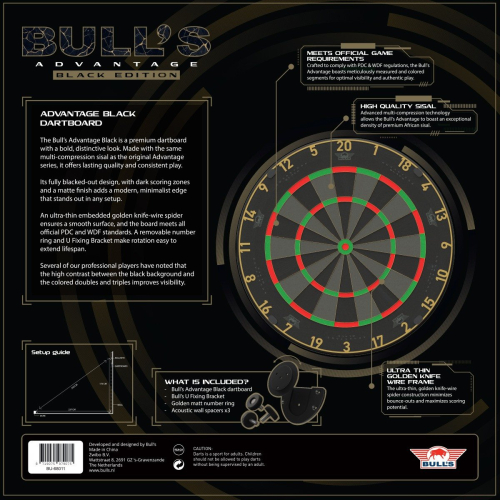 Bull's Advantage Black Edition Dartboard